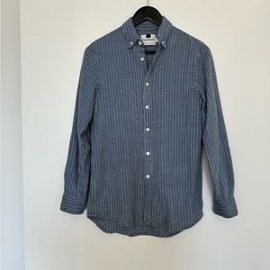 Topman Blue Print Button Down Shirt